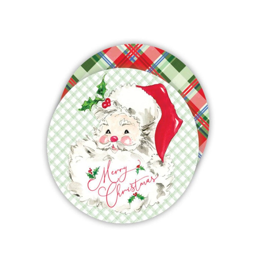 Seasonal Rosanne Beck | Red Santa Paper Coasters