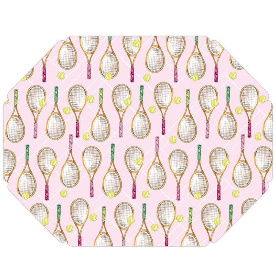 Home & Entertaining Rosanne Beck | Tennis Rackets With Balls Posh Die-Cut Placemats