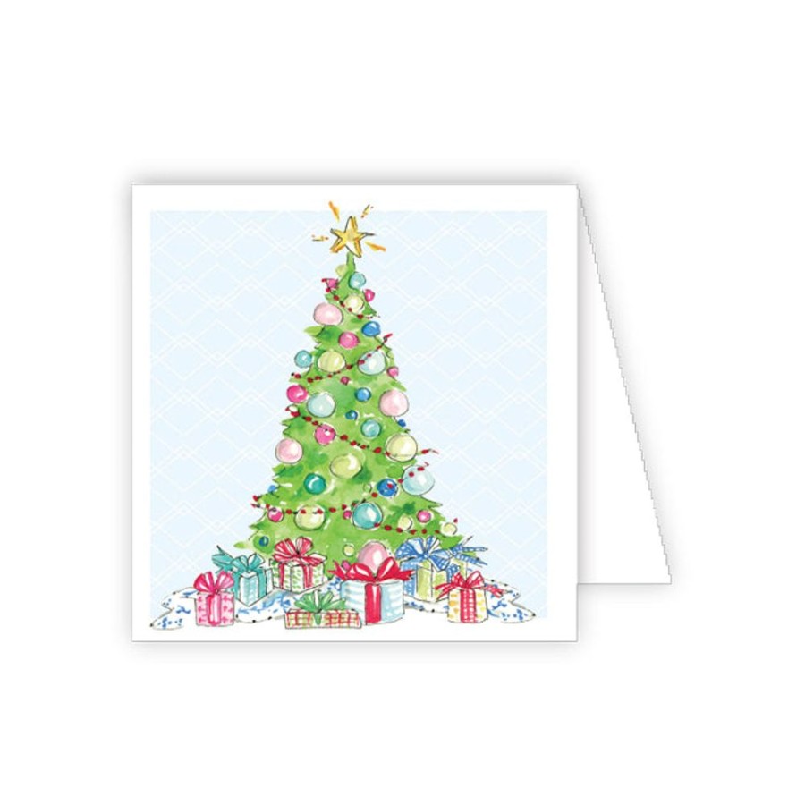 Seasonal Rosanne Beck | Tree With Presents Enclosure Card