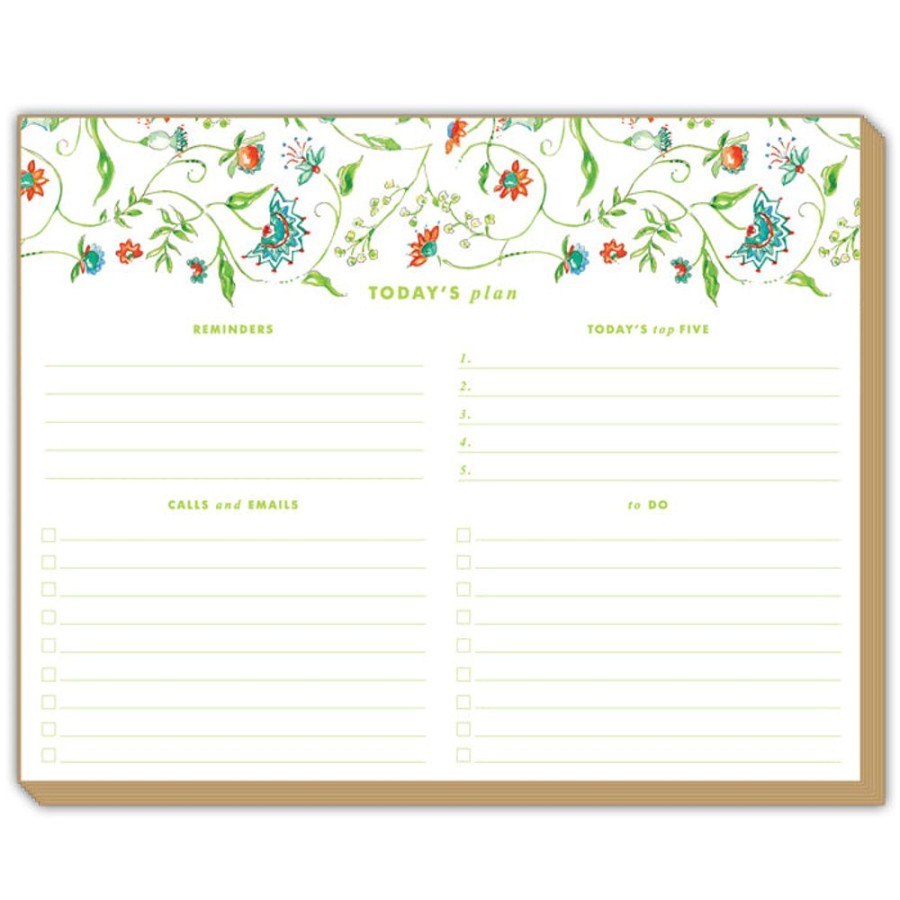 Notes & Pads Rosanne Beck | Mixed Floral Seafoam Luxe Planner