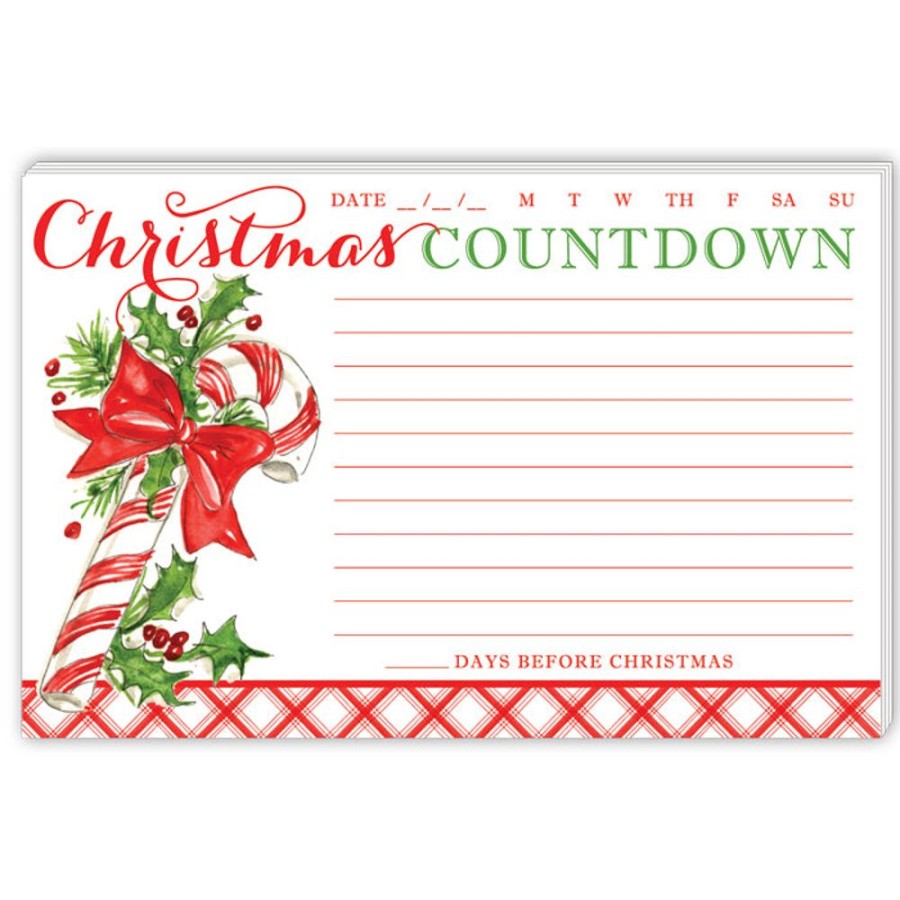 Seasonal Rosanne Beck | Christmas Countdown Candy Cane Large Notepad