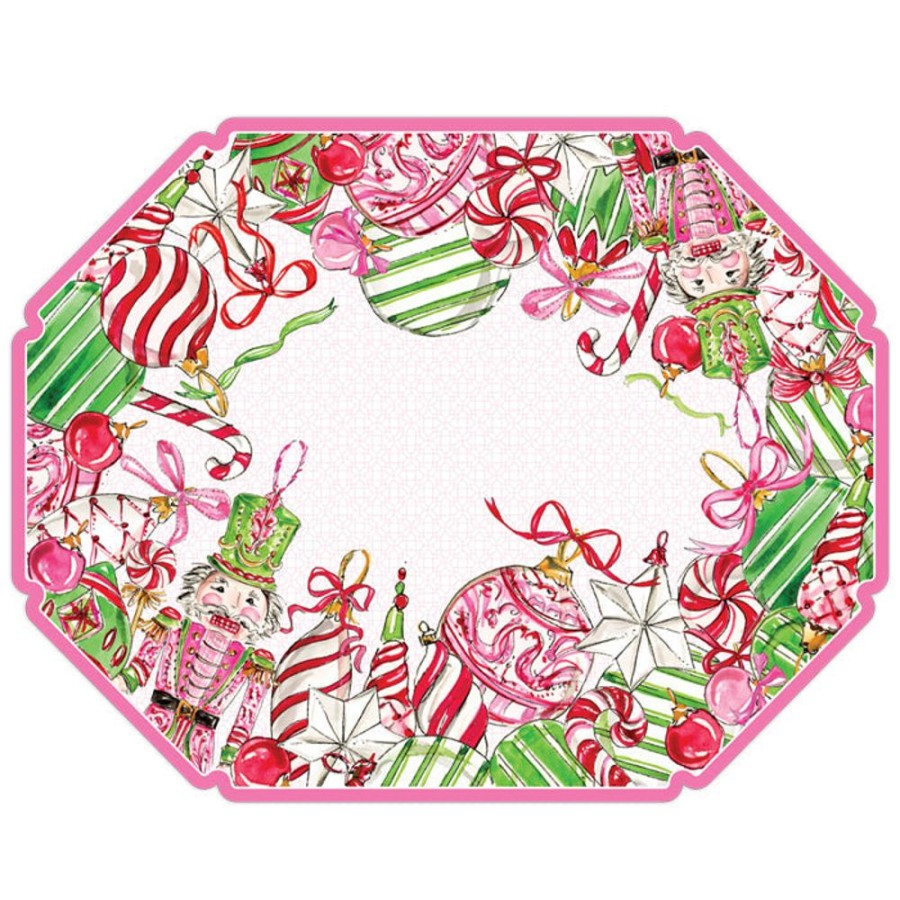 Seasonal Rosanne Beck | Pink Peppermint Posh Die-Cut Placemat