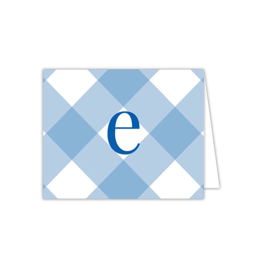 Monograms Rosanne Beck | Buffalo Check E Folded Note