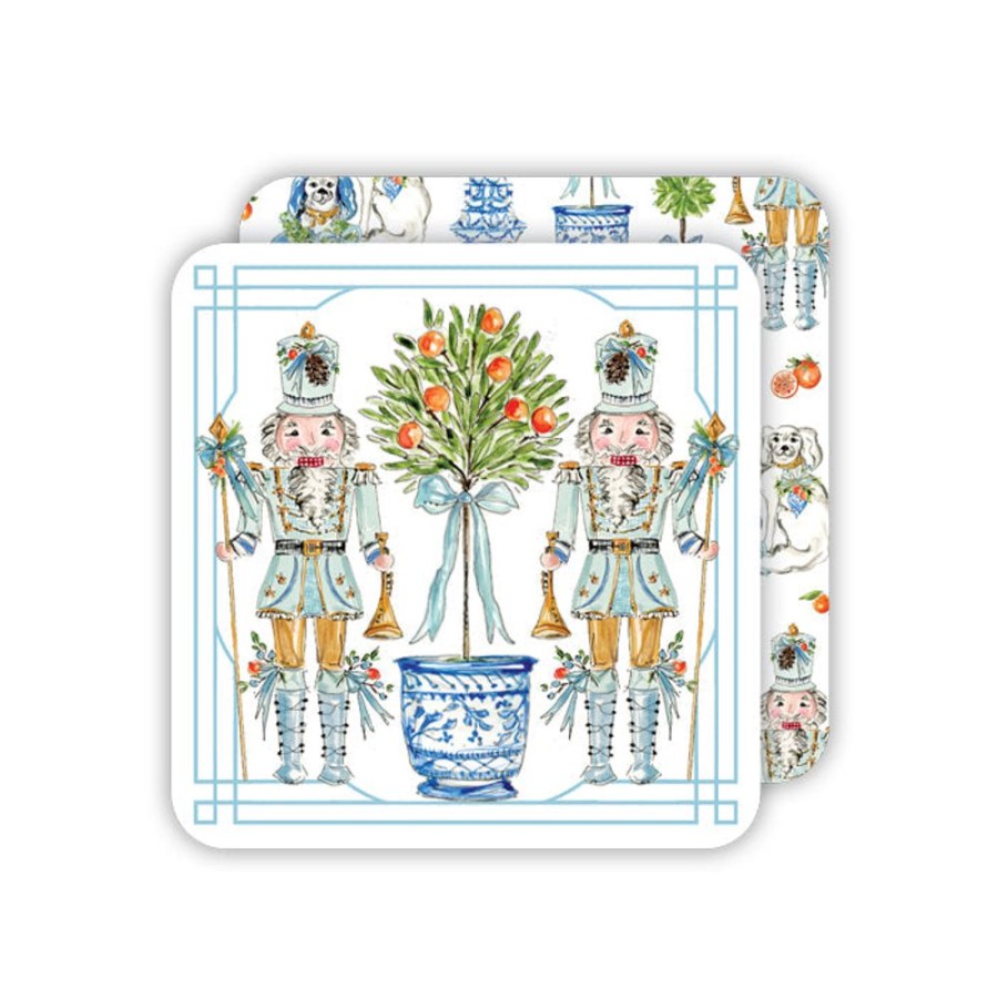 Seasonal Rosanne Beck | Christmas Citrus Nutcrackers Paper Coasters