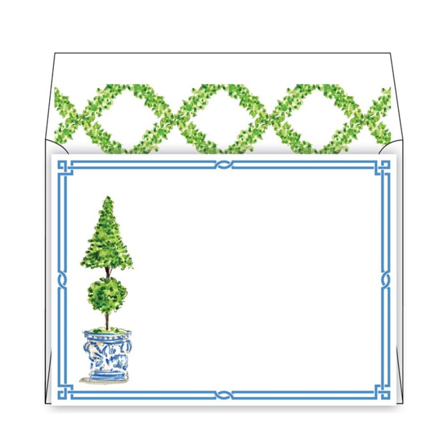 Notes & Pads Rosanne Beck | Double Topiary Flat Note Stationery