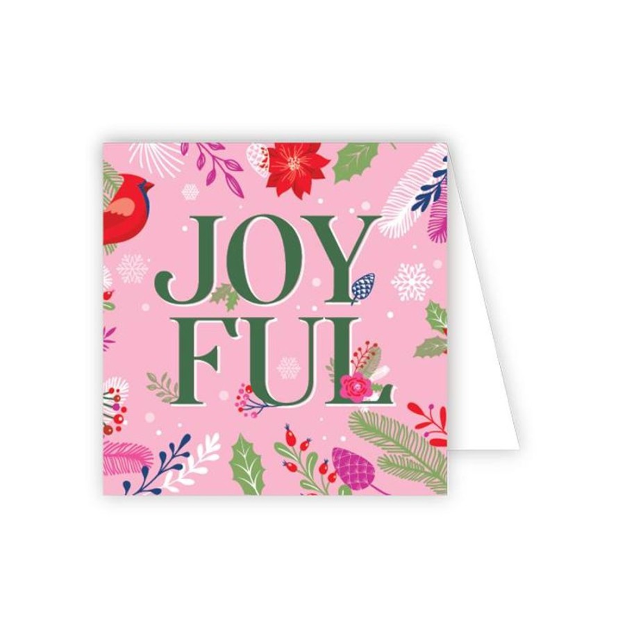 Seasonal Rosanne Beck | Pink Joyful Enclosure Card