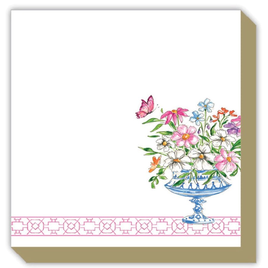 Notes & Pads Rosanne Beck | Pink Wonderland Floral Arrangement Luxe Notepad