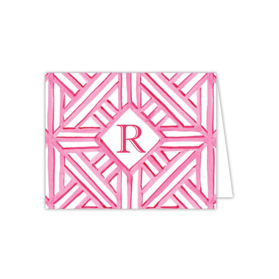 Notes & Pads Rosanne Beck | Lattice Monogram R Folded Note