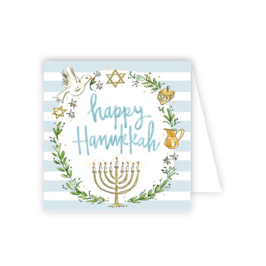 Invitations Rosanne Beck | Handpainted Hanukkah Icons Enclosure Card