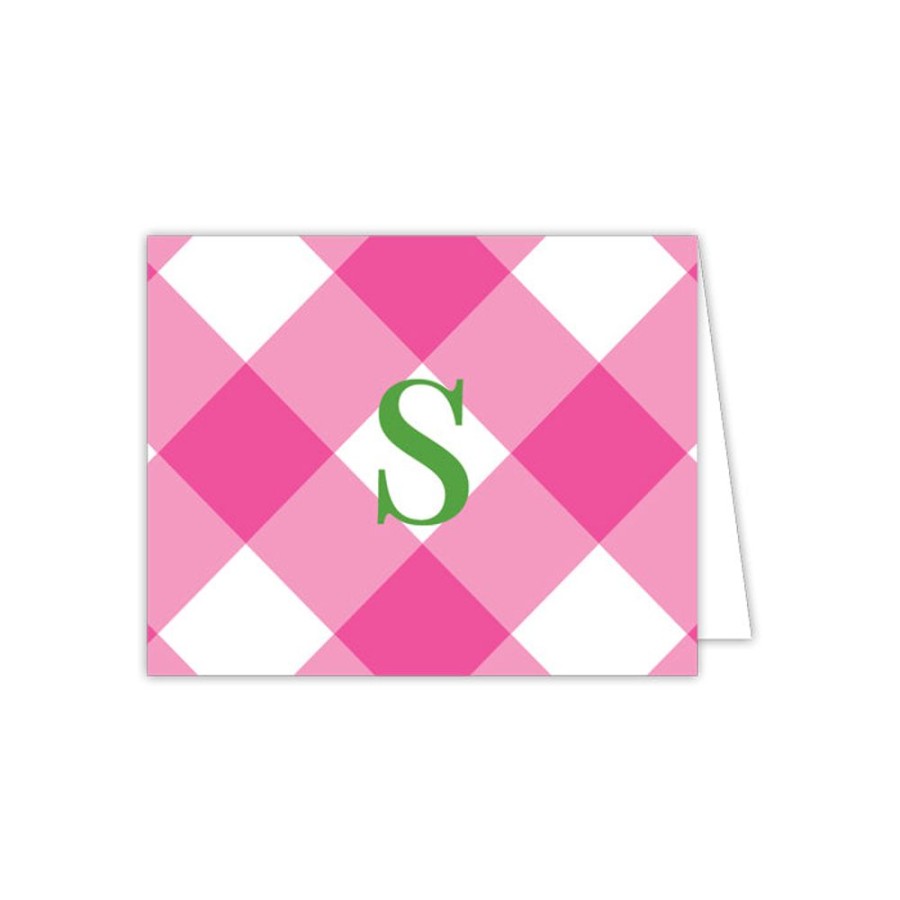 Monograms Rosanne Beck | Buffalo Check S Folded Note