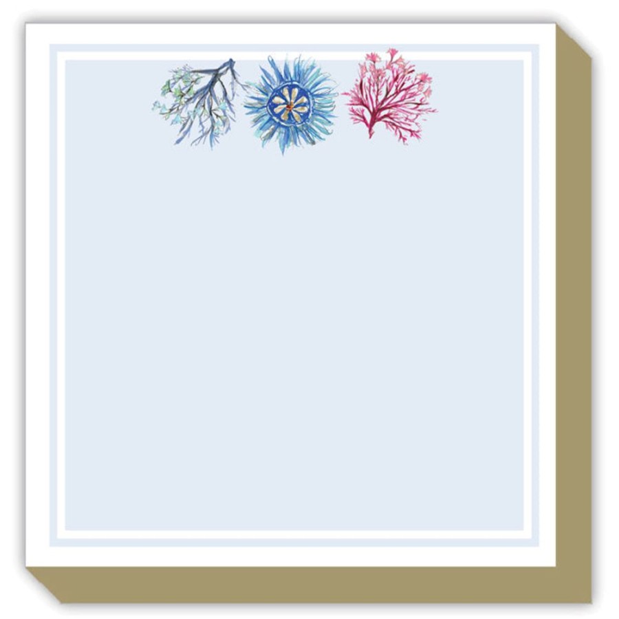 Notes & Pads Rosanne Beck | Coastal Blue Coral Trio Luxe Notepad