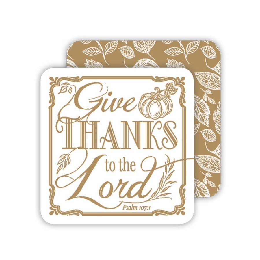 Invitations Rosanne Beck | Give Thanks To The Lord Paper Coasters