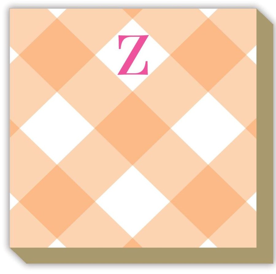 Monograms Rosanne Beck | Buffalo Check Z Luxe Notepad