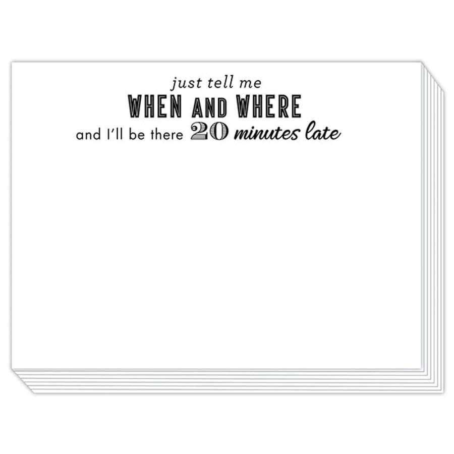 Notes & Pads Rosanne Beck | Just Tell Me When And Where Slab Pad