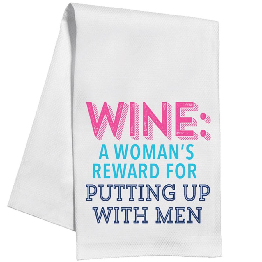 Home & Entertaining Rosanne Beck | Wine: A Woman'S Reward Kitchen Towel