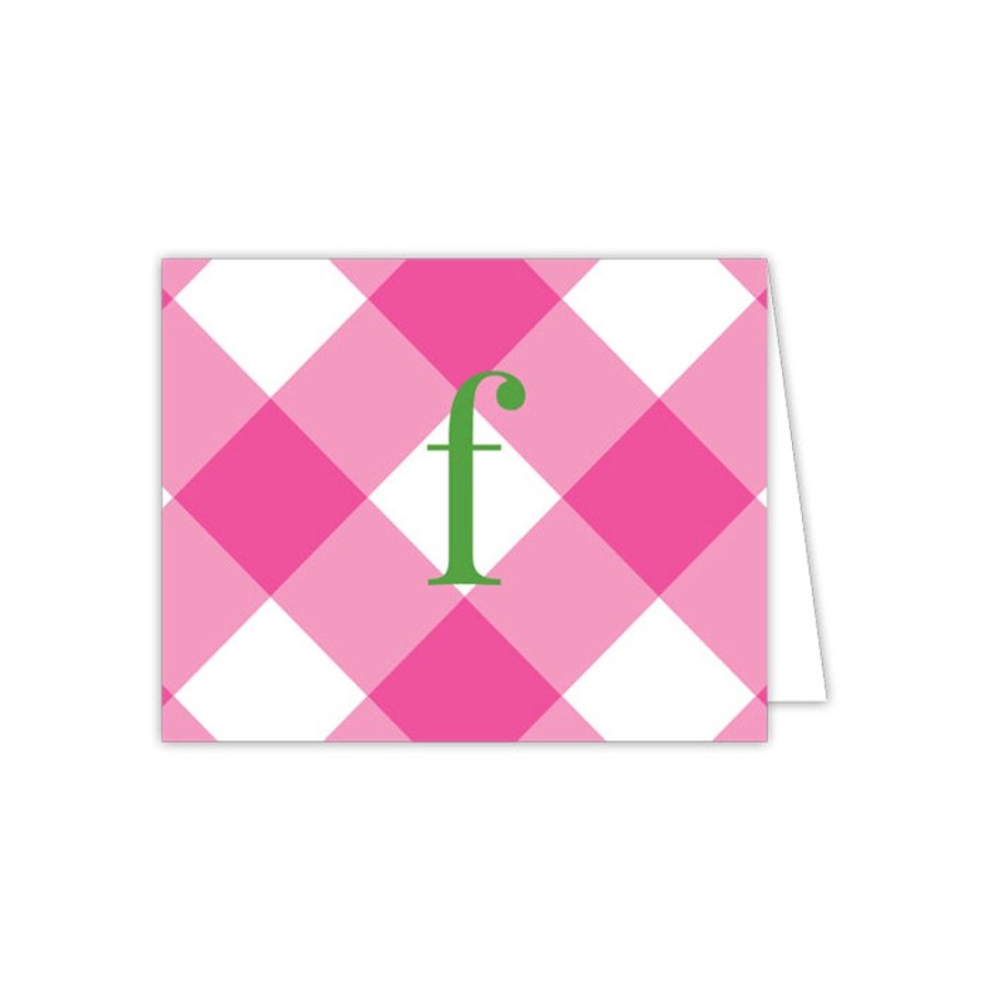 Monograms Rosanne Beck | Buffalo Check F Enclosure Card