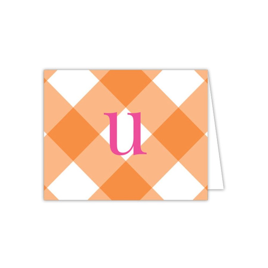 Monograms Rosanne Beck | Buffalo Check U Folded Note