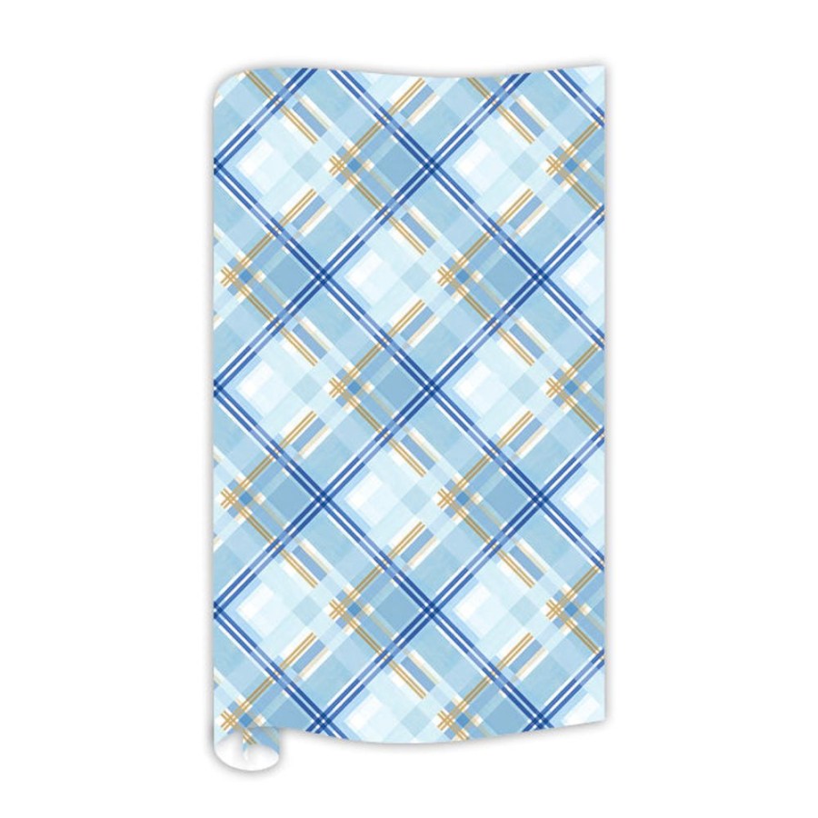 Seasonal Rosanne Beck | Blue Plaid Gift Wrap