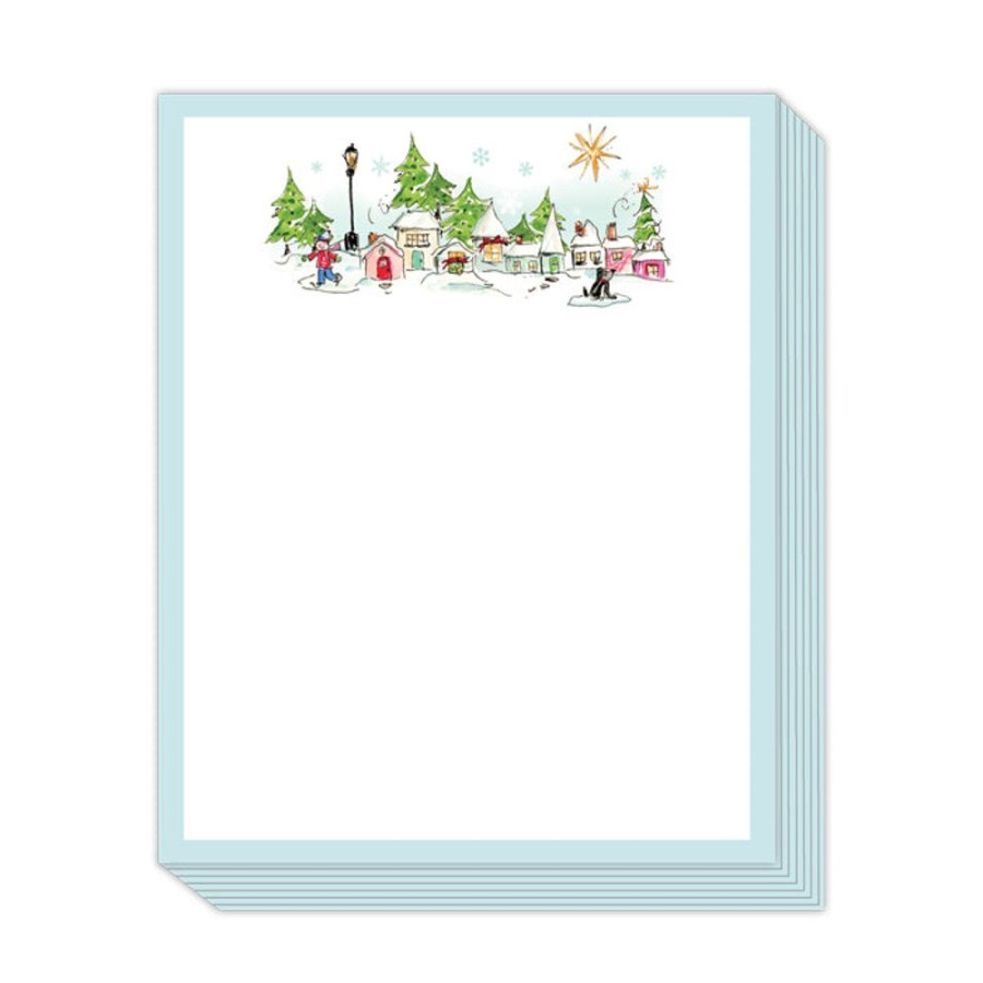 Seasonal Rosanne Beck | Pink Snowy Village Stack Pad