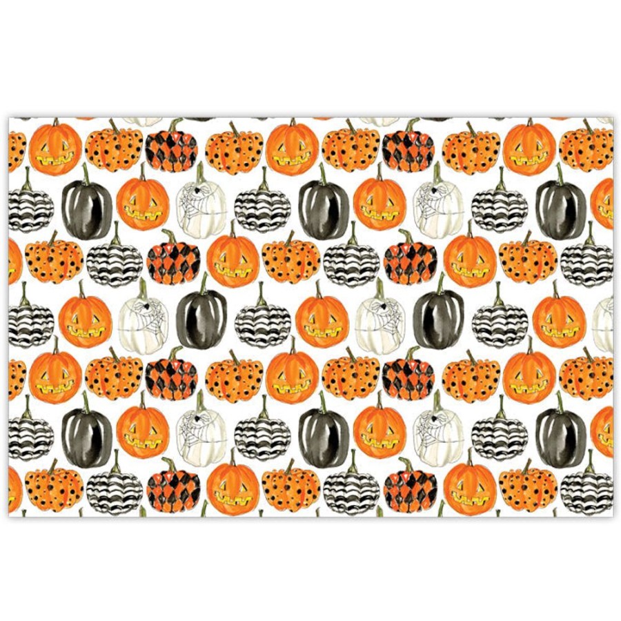 Home & Entertaining Rosanne Beck | Handpainted Pumpkin Pattern Placemats