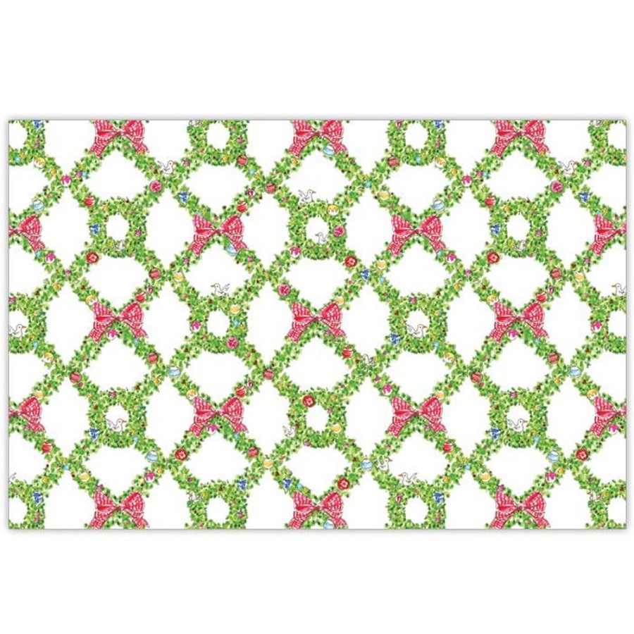 Seasonal Rosanne Beck | Merry And Bright Holiday Trellis Placemat