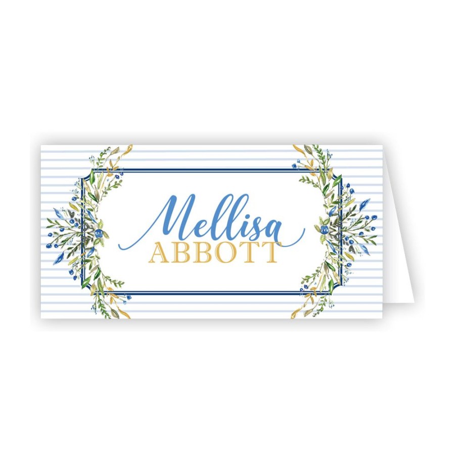 Home & Entertaining Rosanne Beck | Blue Floral Place Card