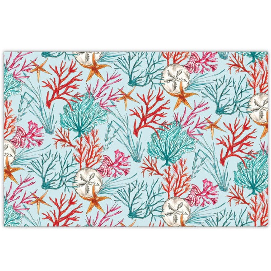 Home & Entertaining Rosanne Beck | Handpainted Shells And Corals Placemats