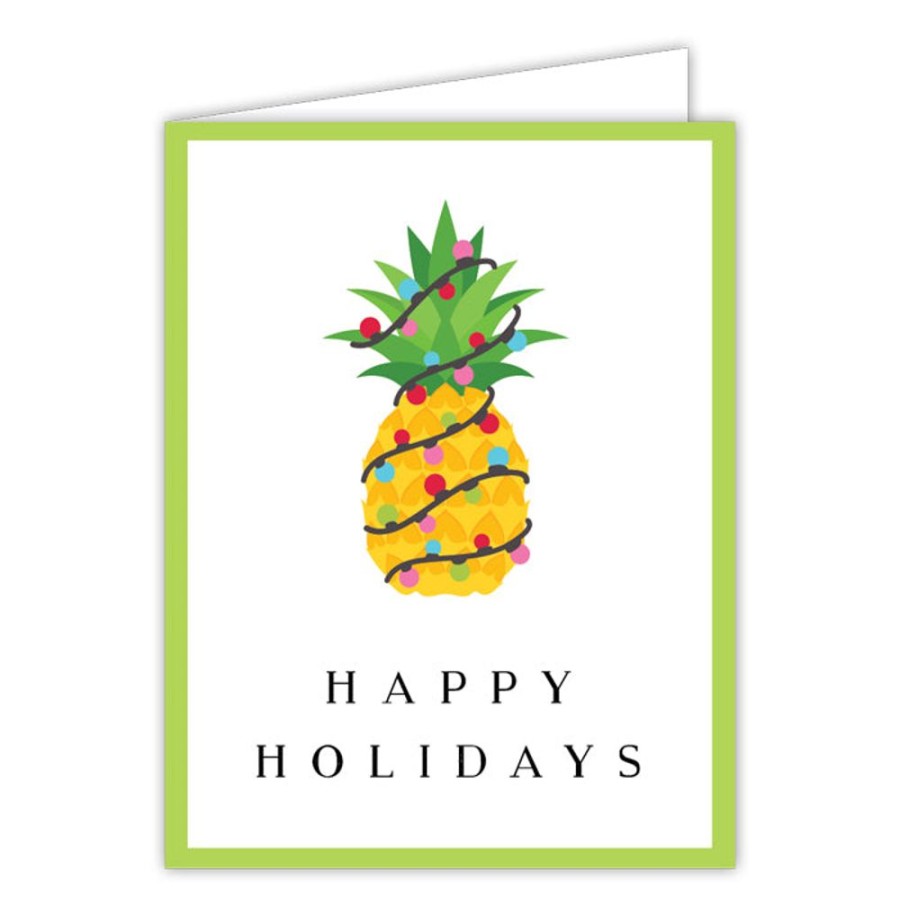 Seasonal Rosanne Beck | Happy Holidays Pinapple Greeting Card