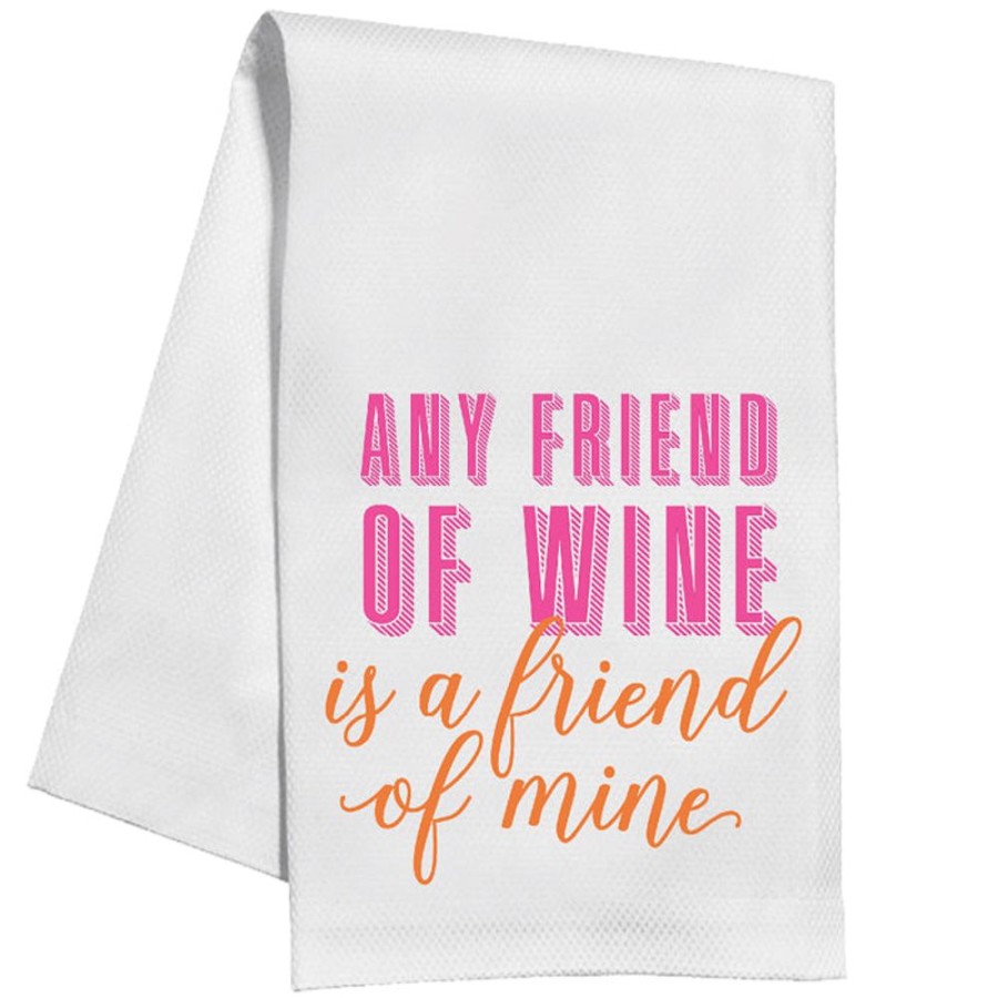 Home & Entertaining Rosanne Beck | Any Friend Of Wine Kitchen Towel