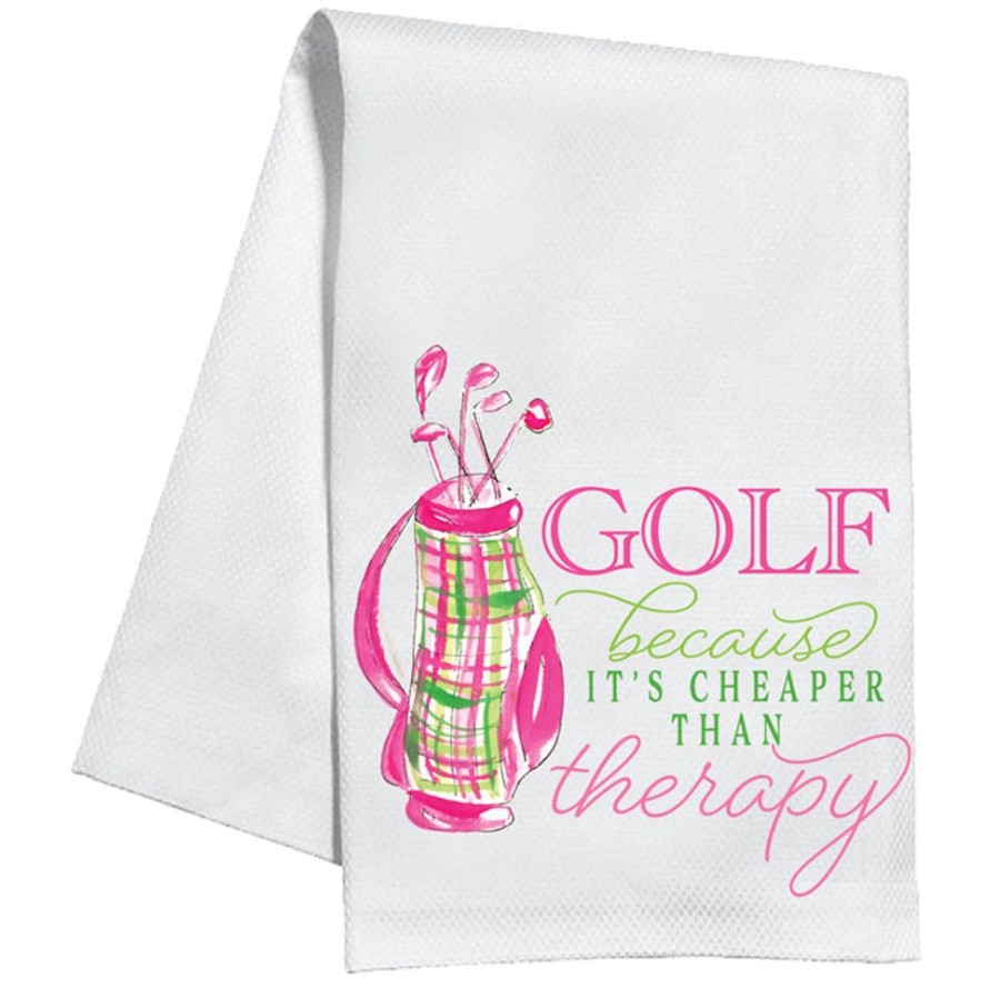 Home & Entertaining Rosanne Beck | Pink Golf Clubs Kitchen Towel