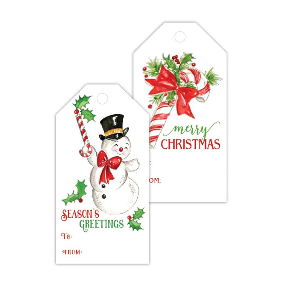 Seasonal Rosanne Beck | Seasons Greetings Snowman Gift Tags