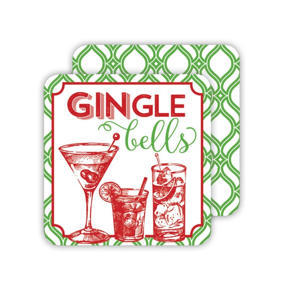 Seasonal Rosanne Beck | Gingle Bells Paper Coasters